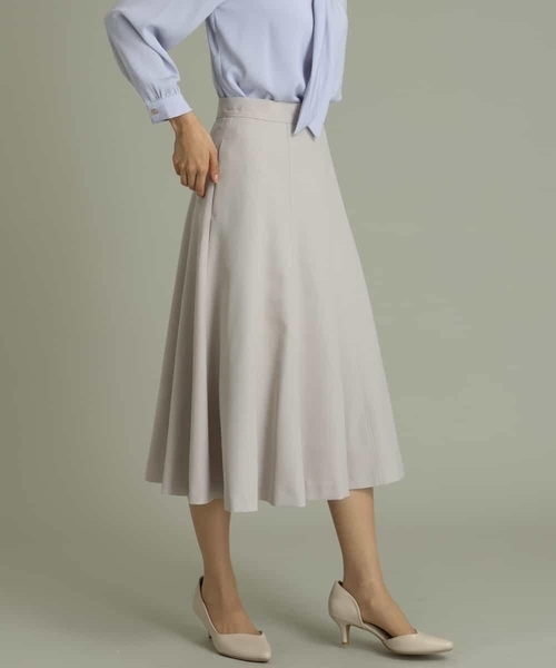 a.v.v（アーヴェヴェ）の「【洗える/セットアップ対応】ダブルクロスフレアスカート（スーツスカート・レディース・ブラック/ネイビー/ライトグレー・38/42/40/34/36）」の11枚目の写真