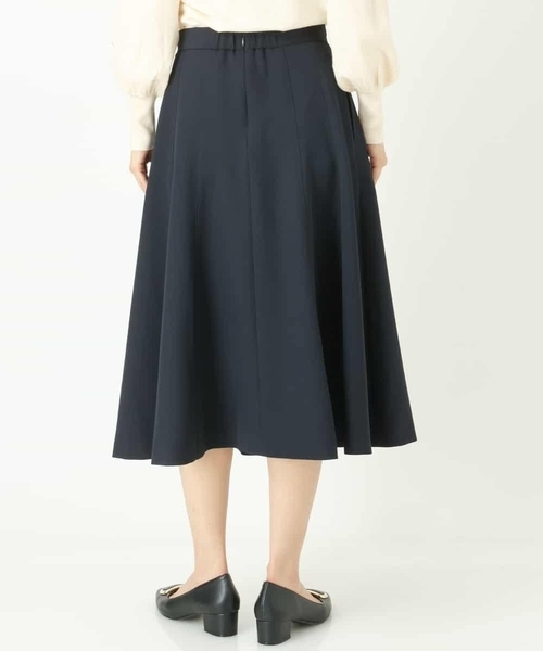 a.v.v（アーヴェヴェ）の「【洗える/セットアップ対応】ダブルクロスフレアスカート（スーツスカート・レディース・ブラック/ネイビー/ライトグレー・38/42/40/34/36）」の13枚目の写真