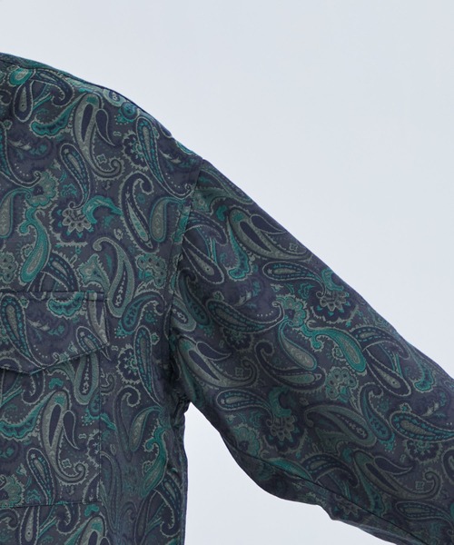 superNova.(スーパーノヴァ)の「【superNova.】STUDIOUS別注 Shirts jacket - Paisely Jacquard(シャツ/ブラウス・メンズ・ネイビー/グリーン・S/M)」の8枚目の写真