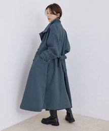 【EC限定】ニットモッサスタンドカラーロングコート