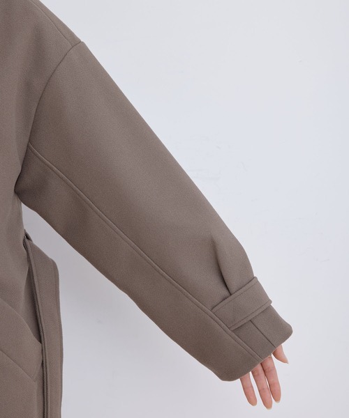 Jayro(ジャイロ)の「【EC限定】ニットモッサスタンドカラーロングコート(その他アウター・レディース・ブルー系その他4/ダークブラウン・M)」の12枚目の写真
