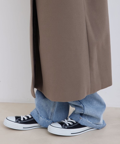 Jayro(ジャイロ)の「【EC限定】ニットモッサスタンドカラーロングコート(その他アウター・レディース・ブルー系その他4/ダークブラウン・M)」の15枚目の写真