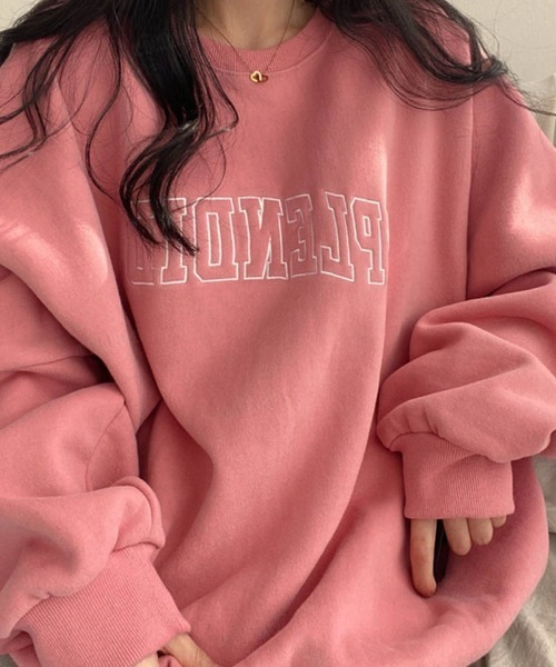 Dalfwin(ダールフィン)の「韓国ファッションSPLENDID刺繍ロゴオーバーサイズスウェット(スウェット・レディース・ブラック/グレー系その他/ライトブルー/ピンク/ライトグレー/ネイビー/グレー・FREE)」の15枚目の写真