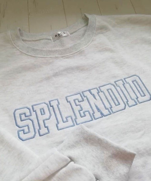 韓国ファッションSPLENDID刺繍ロゴオーバーサイズスウェット