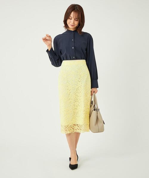 green label relaxing(グリーンレーベルリラクシング)の「レース タイトスカート(スカート・レディース・ライトグレー/イエロー/ネイビー・36/38)」の16枚目の写真