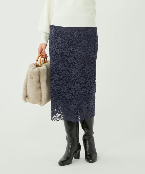 green label relaxing(グリーンレーベルリラクシング)の「レース タイトスカート(スカート・レディース・ライトグレー/イエロー/ネイビー・36/38)」の19枚目の写真