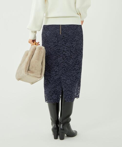 green label relaxing(グリーンレーベルリラクシング)の「レース タイトスカート(スカート・レディース・ライトグレー/イエロー/ネイビー・36/38)」の18枚目の写真