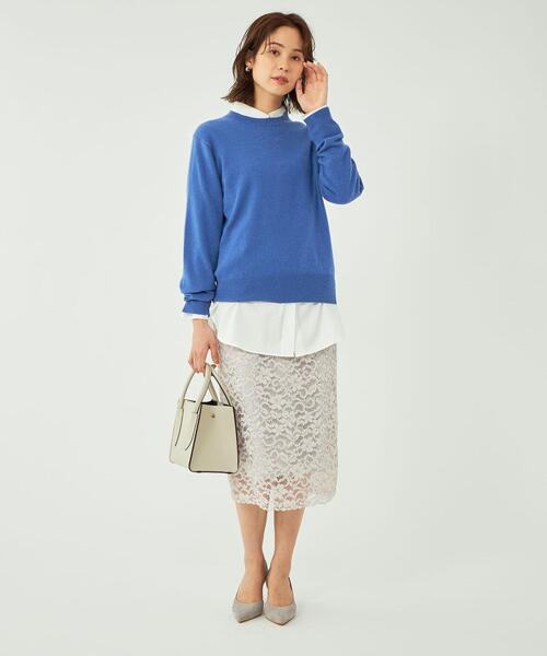 green label relaxing(グリーンレーベルリラクシング)の「レース タイトスカート(スカート・レディース・ライトグレー/イエロー/ネイビー・36/38)」の22枚目の写真