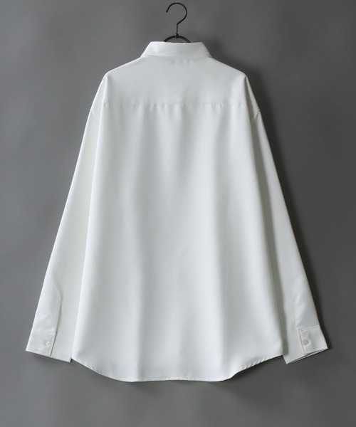 SITRY(シトリー)の「SITRY wide dress shirt with scarf/別注 スカーフ付き ワイド ドレスシャツ(シャツ/ブラウス・メンズ・ホワイト/チャコールグレー/ブラック/グレイッシュブルー・M/L)」の8枚目の写真