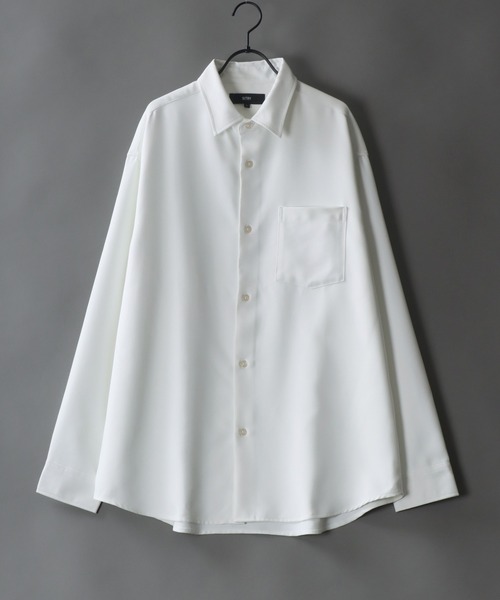 SITRY(シトリー)の「SITRY wide dress shirt with scarf/別注 スカーフ付き ワイド ドレスシャツ(シャツ/ブラウス・メンズ・ホワイト/チャコールグレー/ブラック/グレイッシュブルー・M/L)」の18枚目の写真
