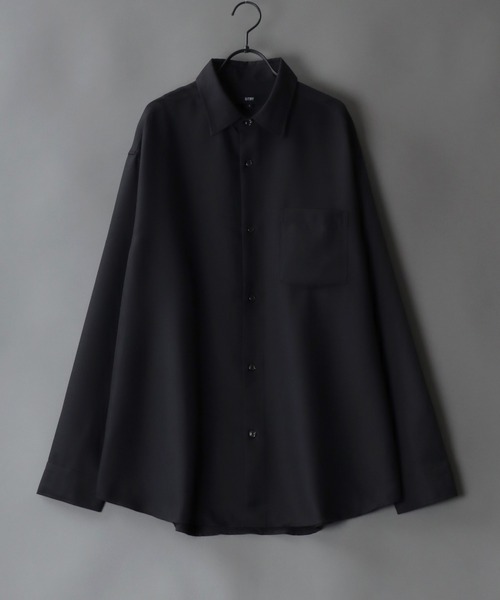SITRY(シトリー)の「SITRY wide dress shirt with scarf/別注 スカーフ付き ワイド ドレスシャツ(シャツ/ブラウス・メンズ・ホワイト/チャコールグレー/ブラック/グレイッシュブルー・M/L)」の20枚目の写真