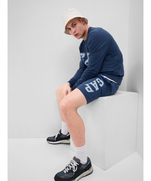 GAP(ギャップ)の「GAPロゴ フレンチテリーショーツ(ユニセックス)(その他パンツ・メンズ・ライトブルー/ブルー・XS/S/M/L/XL/XXS)」の4枚目の写真