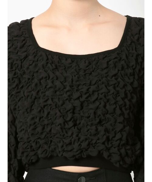 EMODA（エモダ）の「3Dファブリックトップス（Tシャツ/カットソー・レディース・ホワイト/ブラック・FREE）」の19枚目の写真