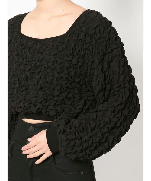 EMODA（エモダ）の「3Dファブリックトップス（Tシャツ/カットソー・レディース・ホワイト/ブラック・FREE）」の20枚目の写真