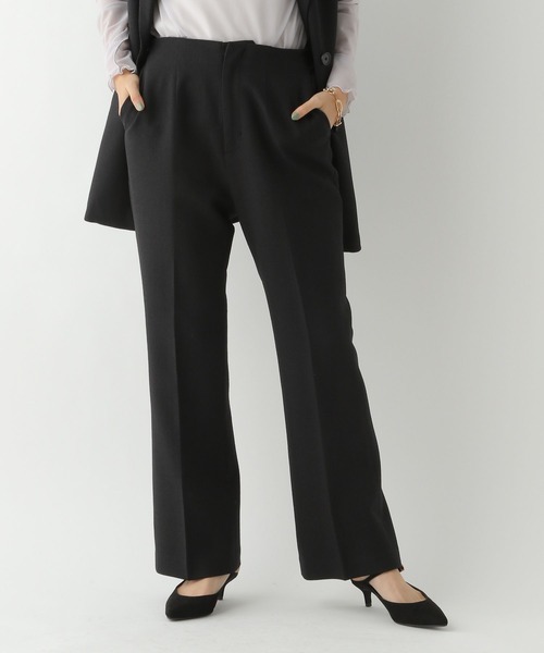 A part by（アパートバイ）の「[セットアップ対応]ツイードライクフレアパンツ（その他パンツ・レディース・ブラック/ベージュ・FREE）」の14枚目の写真