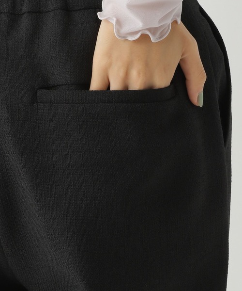 A part by（アパートバイ）の「[セットアップ対応]ツイードライクフレアパンツ（その他パンツ・レディース・ブラック/ベージュ・FREE）」の3枚目の写真