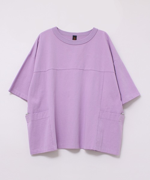 URCH RNA(アーチ アールエヌエー)の「M1998 ツールポケット半T(Tシャツ/カットソー・レディース・ブラック/オフホワイト/ラベンダー/ライトブルー/ベージュ/スミクロ/ダークグリーン/杢グレー/ブルー/グリーン/チャコール/チャコールグレー/ピンク/ホワイト/ピンク系その他・MEDIUM)」の13枚目の写真