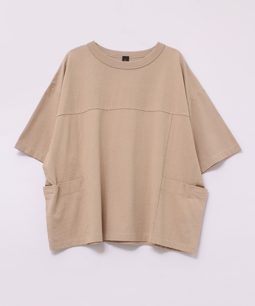 URCH RNA(アーチ アールエヌエー)の「M1998 ツールポケット半T(Tシャツ/カットソー・レディース・ブラック/オフホワイト/ラベンダー/ライトブルー/ベージュ/スミクロ/ダークグリーン/杢グレー/ブルー/グリーン/チャコール/チャコールグレー/ピンク/ホワイト/ピンク系その他・MEDIUM)」の8枚目の写真