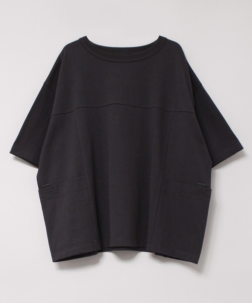 URCH RNA(アーチ アールエヌエー)の「M1998 ツールポケット半T(Tシャツ/カットソー・レディース・ブラック/オフホワイト/ラベンダー/ライトブルー/ベージュ/スミクロ/ダークグリーン/杢グレー/ブルー/グリーン/チャコール/チャコールグレー/ピンク/ホワイト/ピンク系その他・MEDIUM)」の4枚目の写真