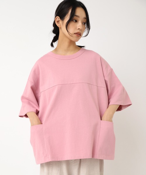 URCH RNA(アーチ アールエヌエー)の「M1998 ツールポケット半T(Tシャツ/カットソー・レディース・ブラック/オフホワイト/ラベンダー/ライトブルー/ベージュ/スミクロ/ダークグリーン/杢グレー/ブルー/グリーン/チャコール/チャコールグレー/ピンク/ホワイト/ピンク系その他・MEDIUM)」の14枚目の写真