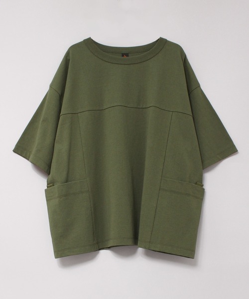 URCH RNA(アーチ アールエヌエー)の「M1998 ツールポケット半T(Tシャツ/カットソー・レディース・ブラック/オフホワイト/ラベンダー/ライトブルー/ベージュ/スミクロ/ダークグリーン/杢グレー/ブルー/グリーン/チャコール/チャコールグレー/ピンク/ホワイト/ピンク系その他・MEDIUM)」の9枚目の写真