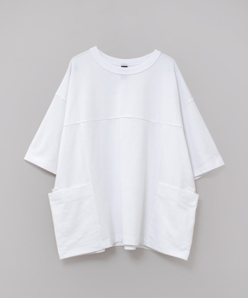 URCH RNA(アーチ アールエヌエー)の「M1998 ツールポケット半T(Tシャツ/カットソー・レディース・ブラック/オフホワイト/ラベンダー/ライトブルー/ベージュ/スミクロ/ダークグリーン/杢グレー/ブルー/グリーン/チャコール/チャコールグレー/ピンク/ホワイト/ピンク系その他・MEDIUM)」の19枚目の写真
