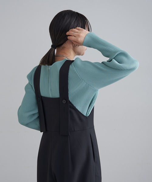 mline（エムライン）の「[mline]Wジップニット（ニット/セーター・レディース・ネイビー/イエロー/グリーン/オフホワイト/ピンク/ブラック/ベージュ・FREE）」の11枚目の写真