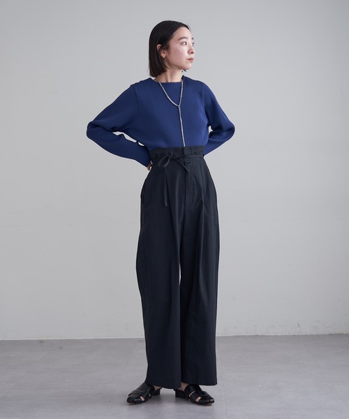 mline（エムライン）の「[mline]Wジップニット（ニット/セーター・レディース・ネイビー/イエロー/グリーン/オフホワイト/ピンク/ブラック/ベージュ・FREE）」の21枚目の写真