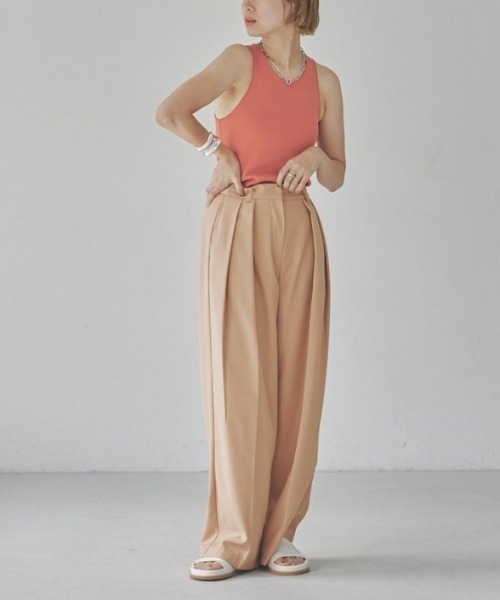 TODAYFUL（トゥデイフル）の「TODAYFUL(トゥデイフル) "Highgauge Knit Tanktop"ハイゲージニットタンクトップ/12310517（タンクトップ・レディース・キナリ/ミント/レッド系その他/グリーン/ブラック/ブルー・ONE SIZE）」の21枚目の写真