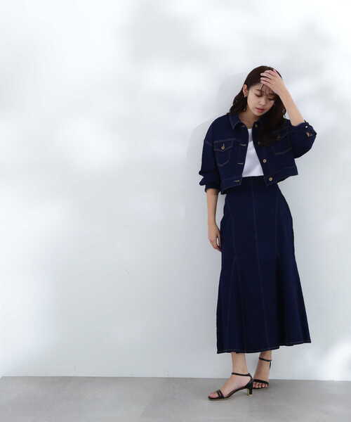 NATURAL BEAUTY BASIC(ナチュラルビューティーベーシック)の「デニムショートブルゾン(デニムジャケット・レディース・ネイビー/オフホワイト・SMALL/MEDIUM)」の20枚目の写真