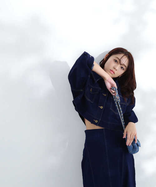 NATURAL BEAUTY BASIC(ナチュラルビューティーベーシック)の「デニムショートブルゾン(デニムジャケット・レディース・ネイビー/オフホワイト・SMALL/MEDIUM)」の21枚目の写真