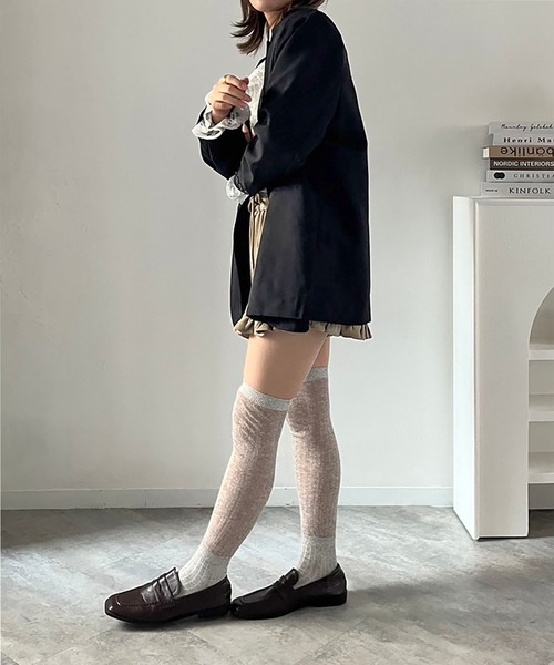 Jewelobe(ジュエローブ)の「ナナメカフスダブルブレストテーラージャケット(テーラードジャケット・レディース・アイボリー/ブラック・FREE)」の17枚目の写真