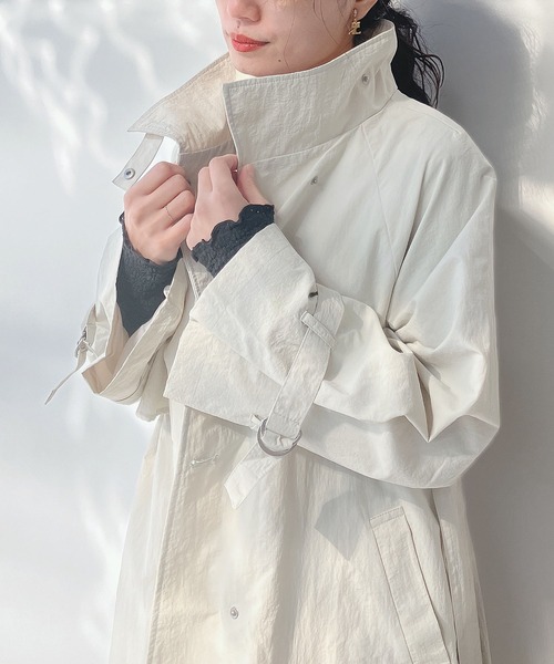 ♡美品♡ 大きい アズノゥアズオオラカ スプリングコート ノーカラー ベージュ AS KNOW AS olaca - 大きいサイズ アズノゥアズ オオラカ ノー