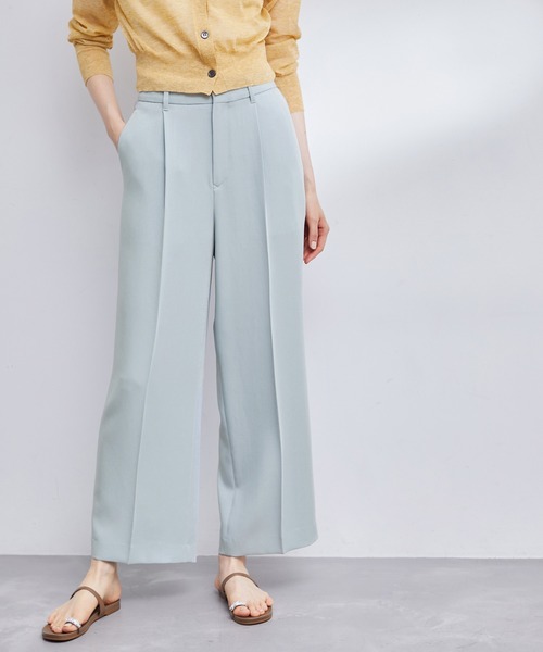 ROPE'(ロペ)の「手洗い可能/ラチネタックストレートワイドパンツ(その他パンツ・レディース・ブルー系その他4/グリーン/ベージュ・36/38)」の3枚目の写真