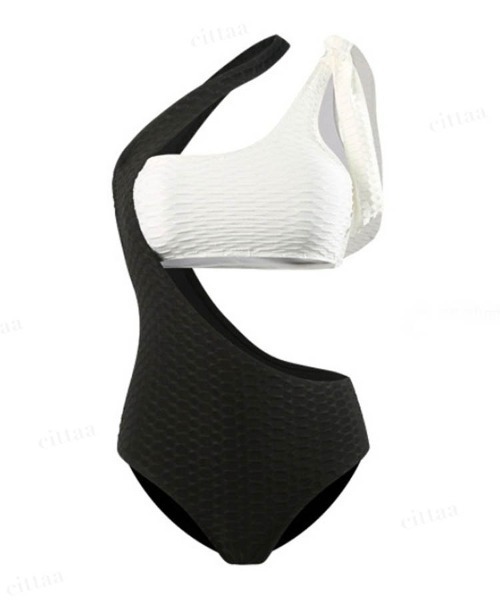 Dalfwin（ダールフィン）の「バイカラーアシメリボンモノキニ水着（水着・レディース・ブラック・MEDIUM/LARGE）」の14枚目の写真