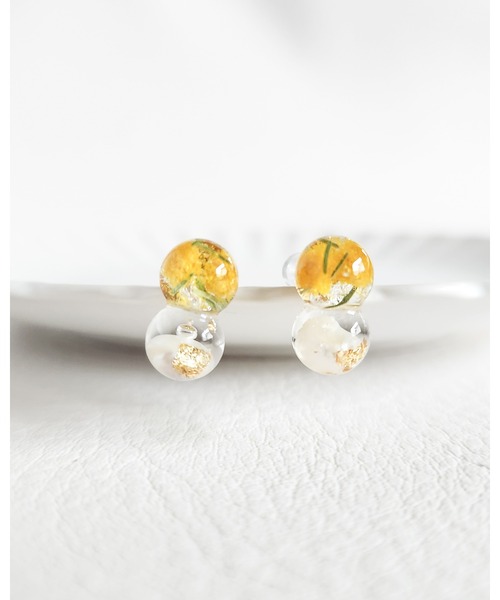 tone(トーン)の「【Tresor】ミモザ 淡水パール ピアス(MA)(ピアス(両耳用)・レディース・その他2/その他3/その他1/イエロー/その他4・FREE)」の5枚目の写真