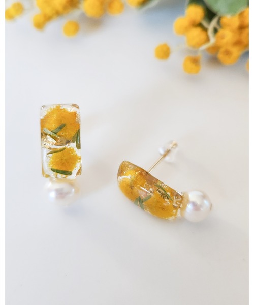 tone(トーン)の「【Tresor】ミモザ 淡水パール ピアス(MA)(ピアス(両耳用)・レディース・その他2/その他3/その他1/イエロー/その他4/その他6/その他5・FREE)」の6枚目の写真