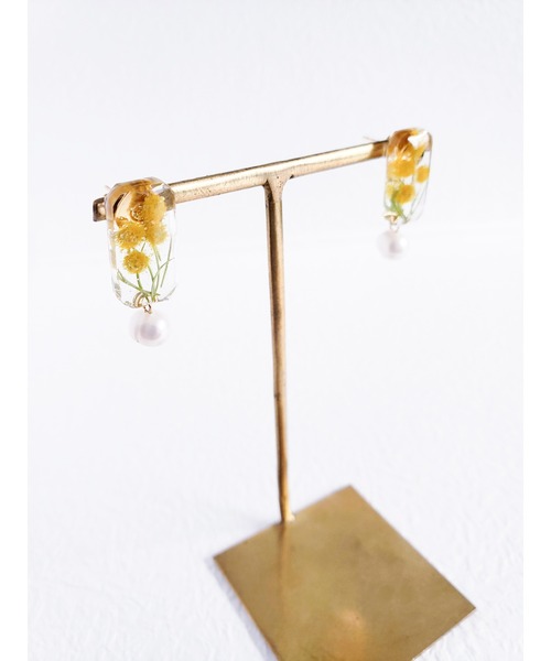 tone(トーン)の「【Tresor】ミモザ 淡水パール ピアス(MA)(ピアス(両耳用)・レディース・その他2/その他3/その他1/イエロー/その他4・FREE)」の8枚目の写真