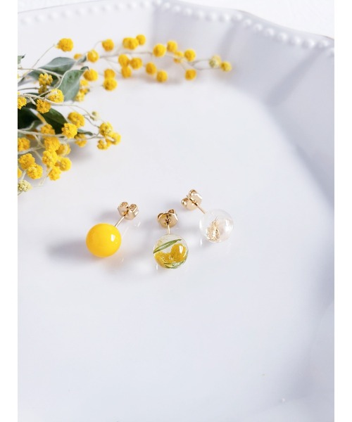 tone(トーン)の「【Tresor】ミモザ 淡水パール ピアス(MA)(ピアス(両耳用)・レディース・その他2/その他3/その他1/イエロー/その他4・FREE)」の16枚目の写真