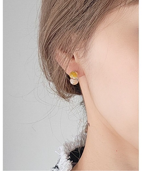 tone(トーン)の「【Tresor】ミモザ 淡水パール ピアス(MA)(ピアス(両耳用)・レディース・その他2/その他3/その他1/イエロー/その他4・FREE)」の22枚目の写真