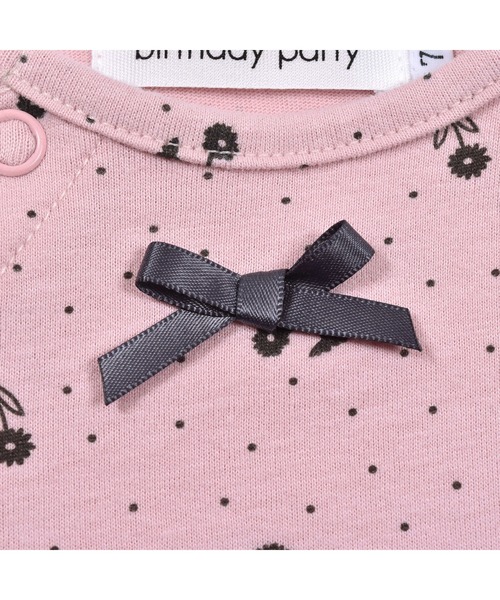 birthday party(バースデイパーティー)の「birthdayparty/【お揃い】天竺ドットフラワープリントコットンボディミニ(70~80cm)(ロンパース・キッズ・グレー系その他/ピンク系その他・80/70)」の13枚目の写真