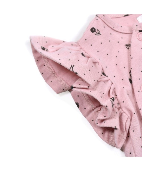 birthday party(バースデイパーティー)の「birthdayparty/【お揃い】天竺ドットフラワープリントコットンボディミニ(70~80cm)(ロンパース・キッズ・グレー系その他/ピンク系その他・80/70)」の14枚目の写真