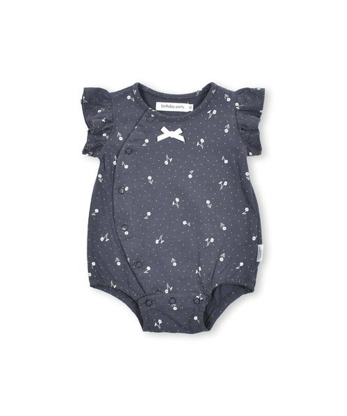 birthday party(バースデイパーティー)の「birthdayparty/【お揃い】天竺ドットフラワープリントコットンボディミニ(70~80cm)(ロンパース・キッズ・グレー系その他/ピンク系その他・80/70)」の17枚目の写真