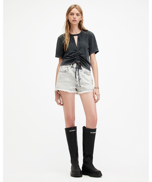 ALLSAINTS(オールセインツ)の「GIGI DRAWCORD T-SHIRT | GIGI ドローコード Tシャツ(Tシャツ/カットソー・レディース・ブラック系その他・4/6/8/10)」の11枚目の写真