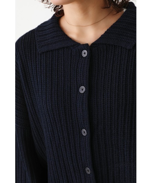 RODEO CROWNS WIDE BOWL（ロデオクラウンズワイドボウル）の「襟付きニットカーディガン（カーディガン/ボレロ・レディース・ネイビー/オフホワイト/ライトグリーン・FREE）」の10枚目の写真