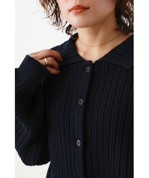 RODEO CROWNS WIDE BOWL（ロデオクラウンズワイドボウル）の「襟付きニットカーディガン（カーディガン/ボレロ・レディース・ネイビー/オフホワイト/ライトグリーン・FREE）」の17枚目の写真