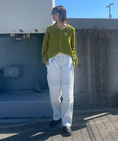 RODEO CROWNS WIDE BOWL（ロデオクラウンズワイドボウル）の「襟付きニットカーディガン（カーディガン/ボレロ・レディース・ネイビー/オフホワイト/ライトグリーン・FREE）」の22枚目の写真