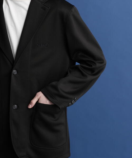 schott（ショット）の「【直営限定】 Schott/ショットJERSEY 2BUTTON JACKET/ジャージ 2ボタンジャケット（テーラードジャケット・メンズ・シルバー/ブラック/オレンジ・M/XL/L）」の20枚目の写真