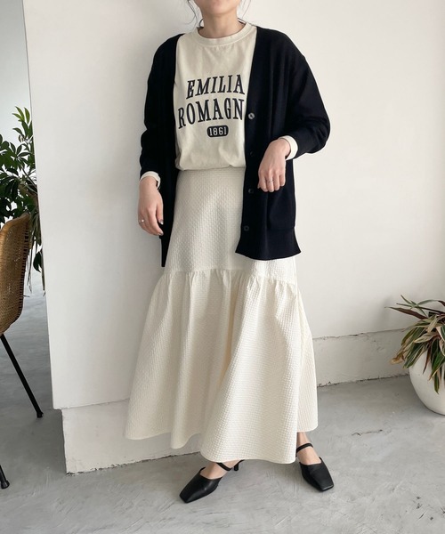 LOWRYS FARM(ローリーズファーム)の「ハイゲージミドルカーディガンロングスリーブ 178902(カーディガン/ボレロ・レディース・アイボリー/ブラック/グリーン/ブルー/ベージュ/イエロー/その他・FREE)」の15枚目の写真