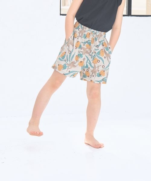 LOWRYS FARM(ローリーズファーム)の「INDIAISプリントショートパンツ 191021(その他パンツ・キッズ・ベージュ/オフホワイト/サックスブルー/ブルー・110cm/120cm/130cm/140cm/150cm)」の3枚目の写真
